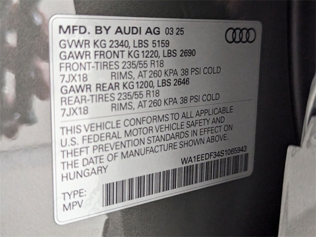 used 2025 Audi Q3 car, priced at $38,481