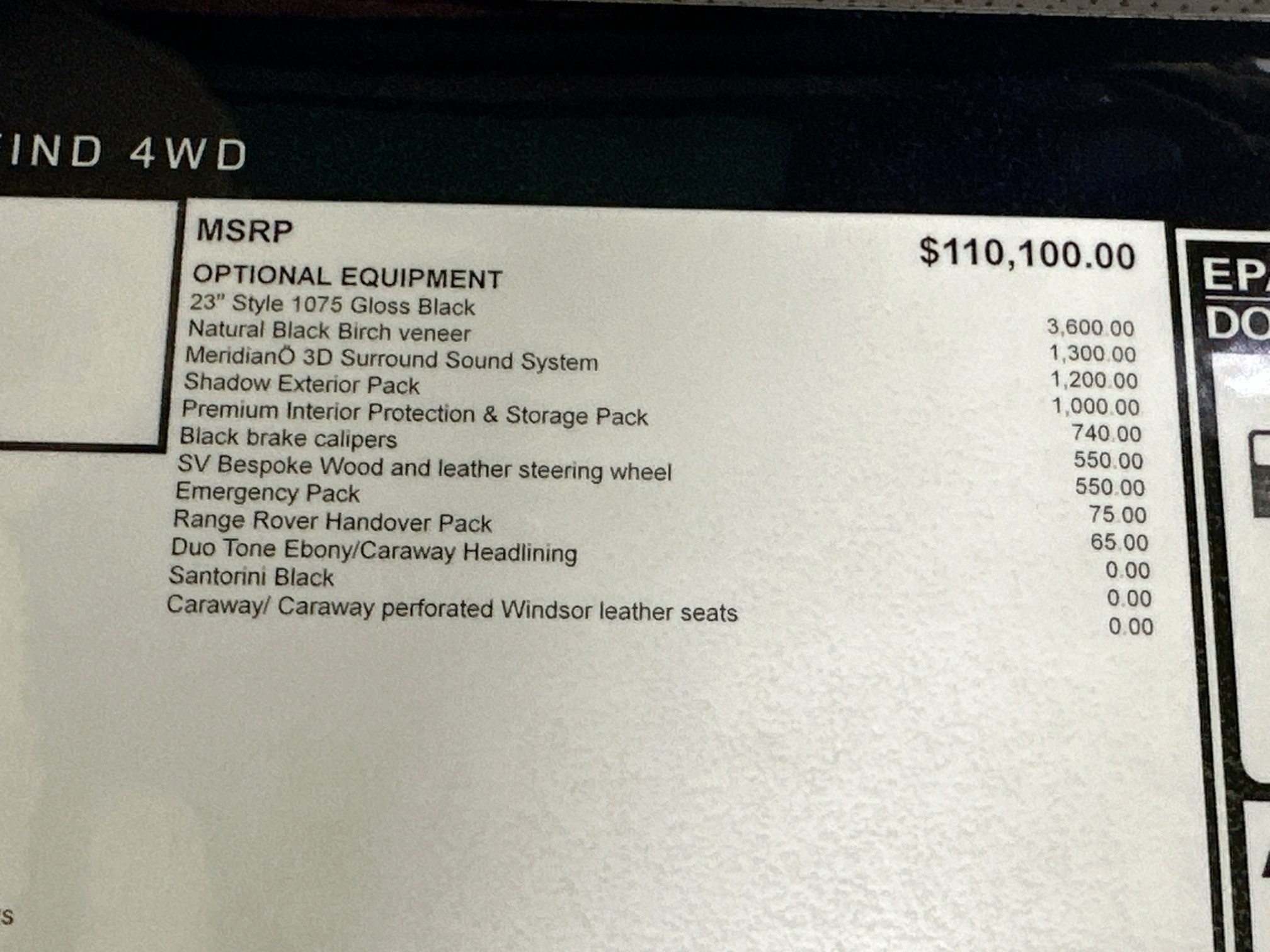 new 2025 Land Rover Range Rover car, priced at $121,330