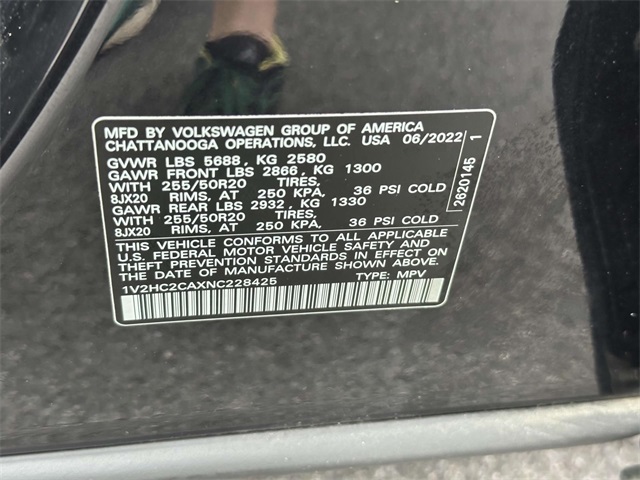 used 2022 Volkswagen Atlas Cross Sport car, priced at $31,629