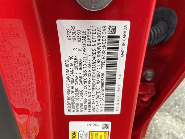 used 2022 Honda Civic car, priced at $22,663