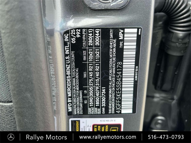 new 2025 Mercedes-Benz GLS car, priced at $100,730