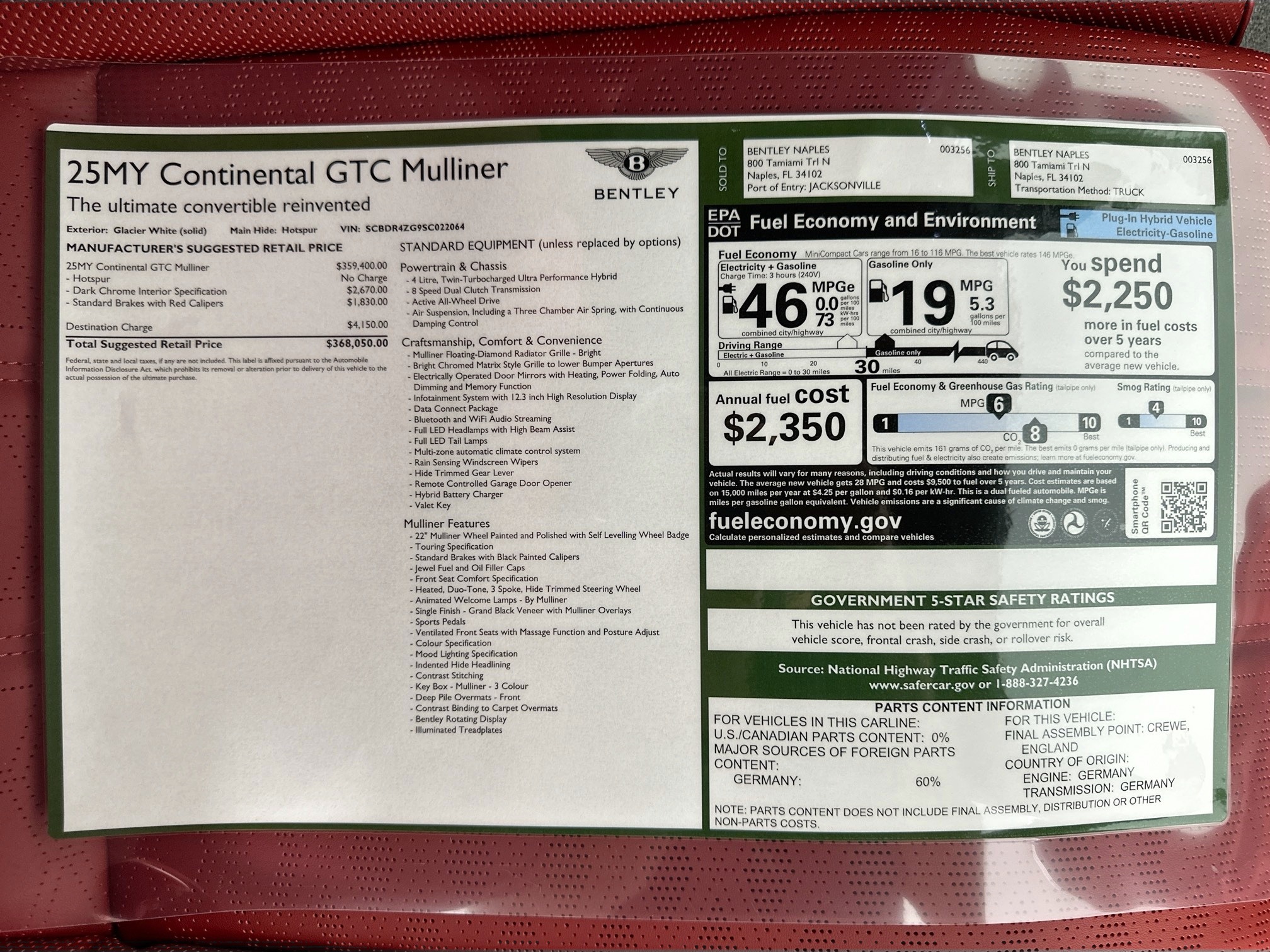 new 2025 Bentley Continental GTC car