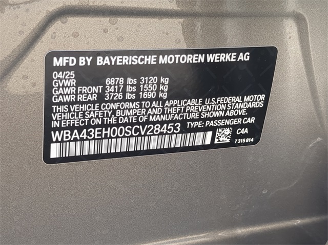 new 2025 BMW 7-Series car, priced at $117,625