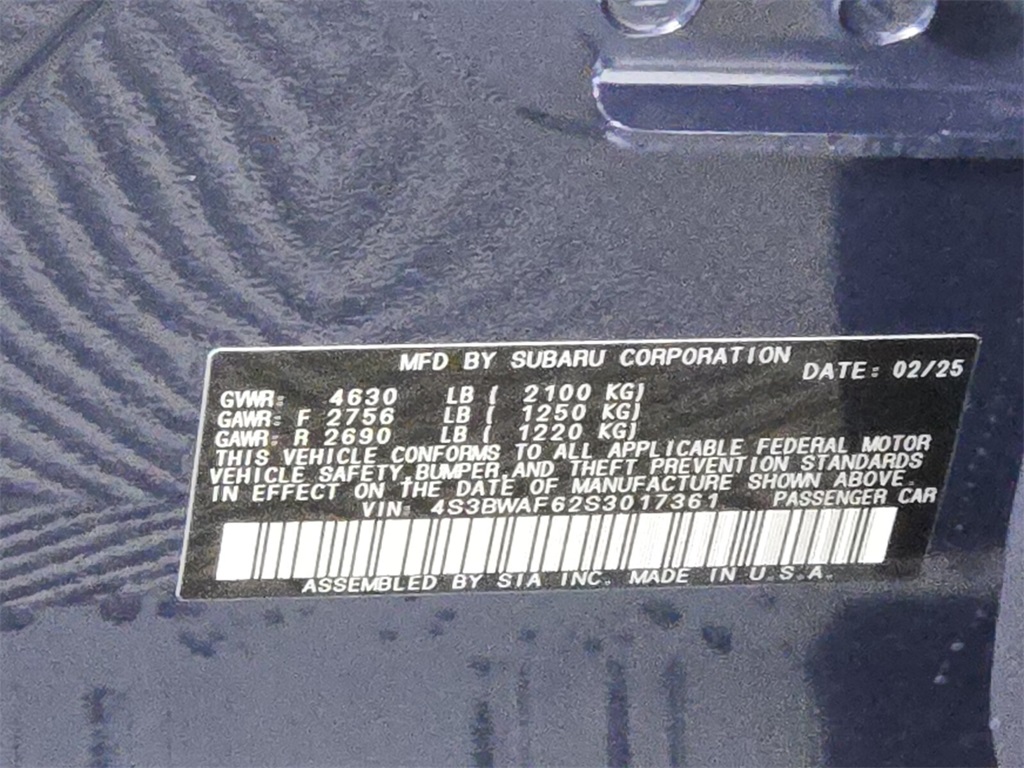 used 2025 Subaru Legacy car, priced at $26,000