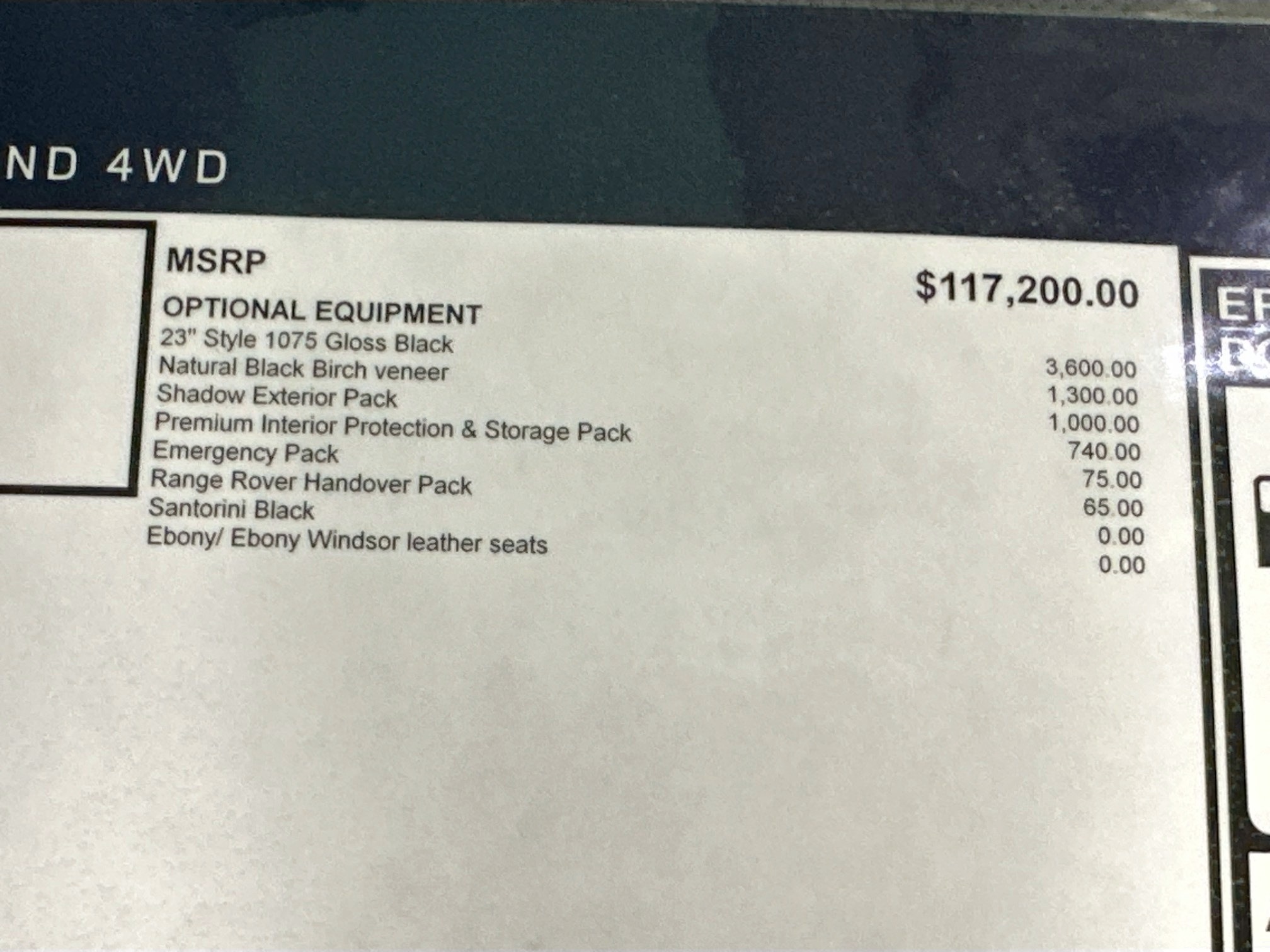 new 2025 Land Rover Range Rover car, priced at $126,130