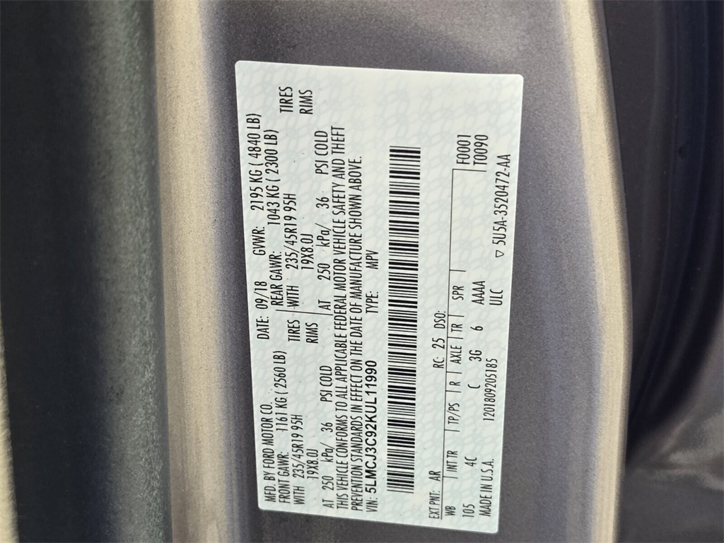 used 2019 Lincoln MKC car, priced at $19,888