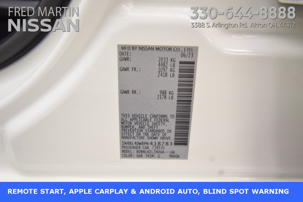 used 2023 Nissan Altima car, priced at $24,345