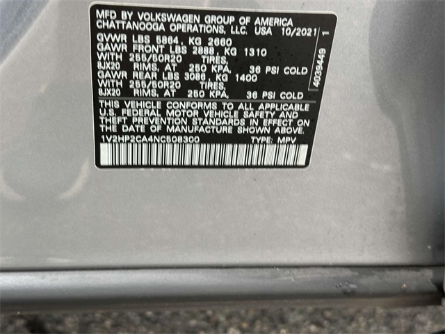 used 2022 Volkswagen Atlas car, priced at $30,852