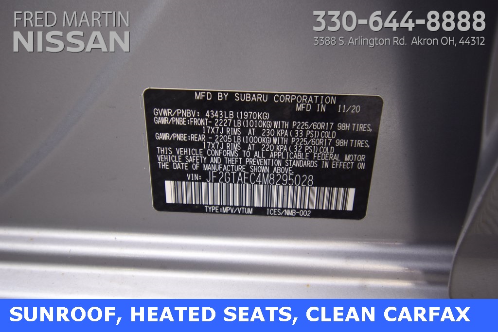used 2021 Subaru Crosstrek car, priced at $18,694