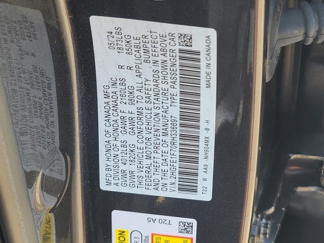used 2024 Honda Civic car, priced at $23,500
