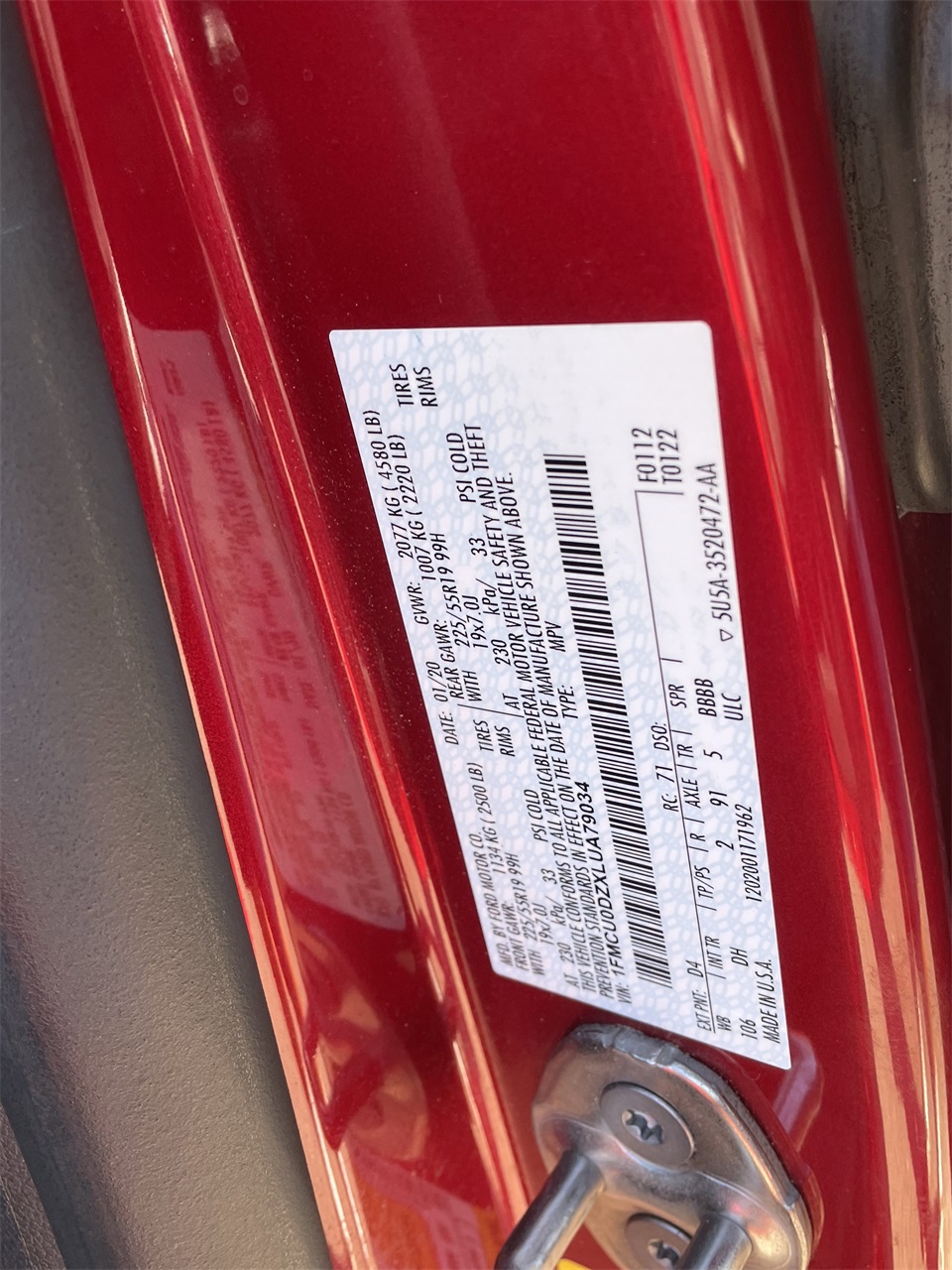 used 2020 Ford Escape car, priced at $15,894