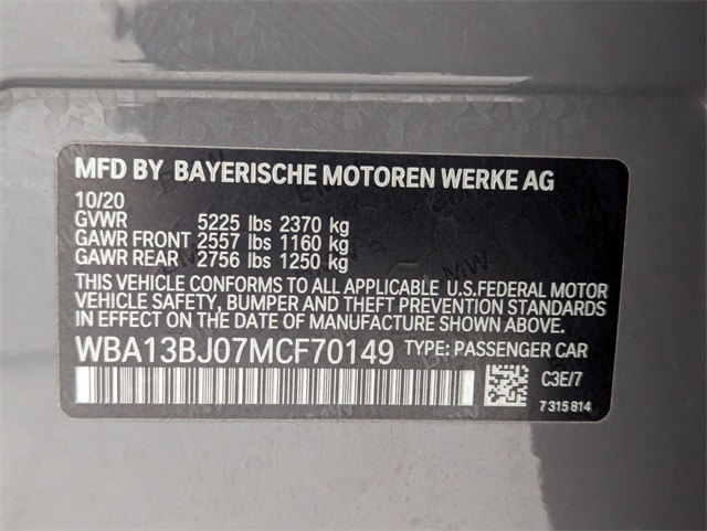 used 2021 BMW 5-Series car, priced at $25,381