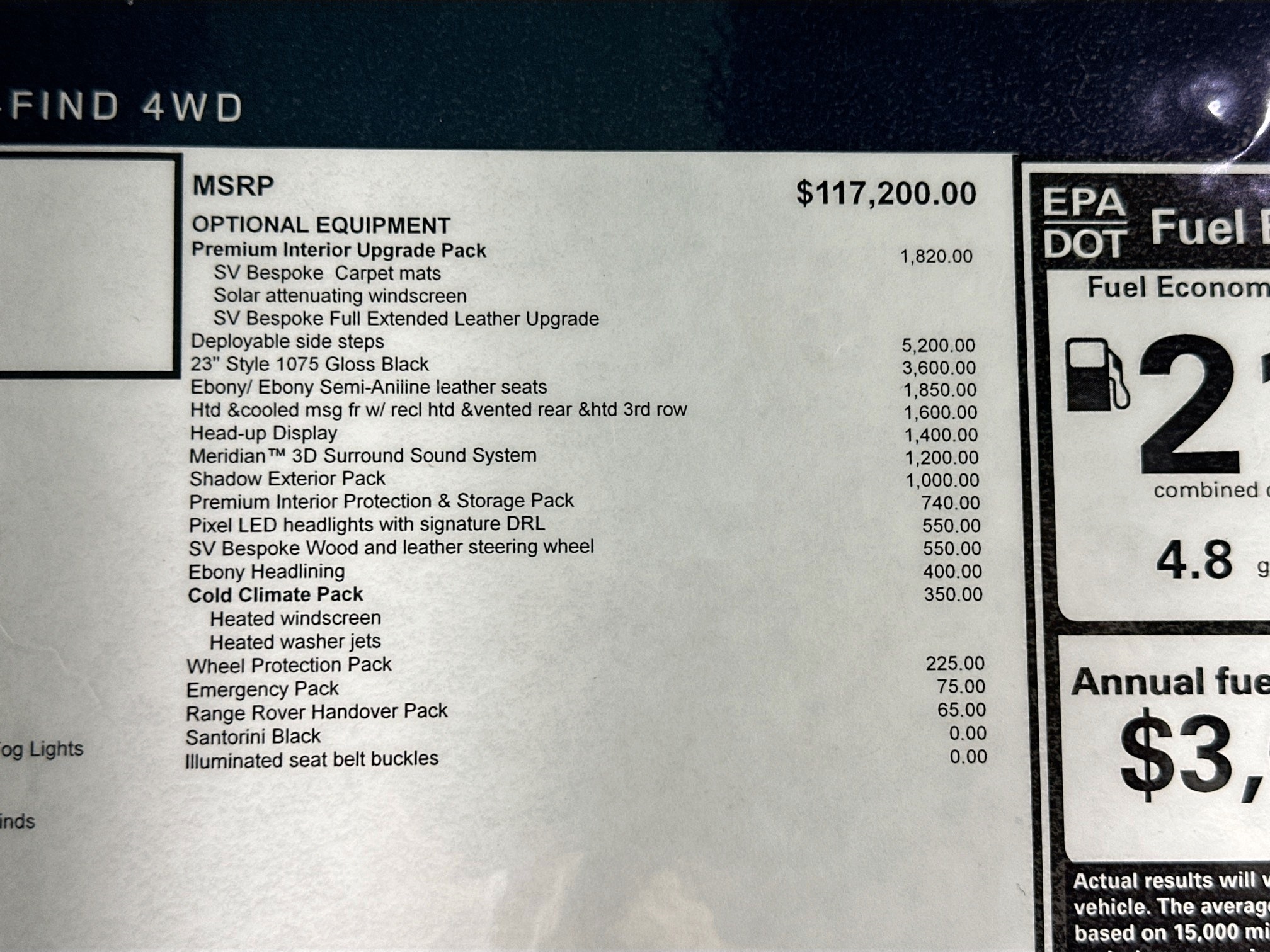 new 2025 Land Rover Range Rover car, priced at $139,975