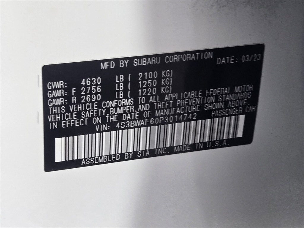 used 2023 Subaru Legacy car, priced at $21,888