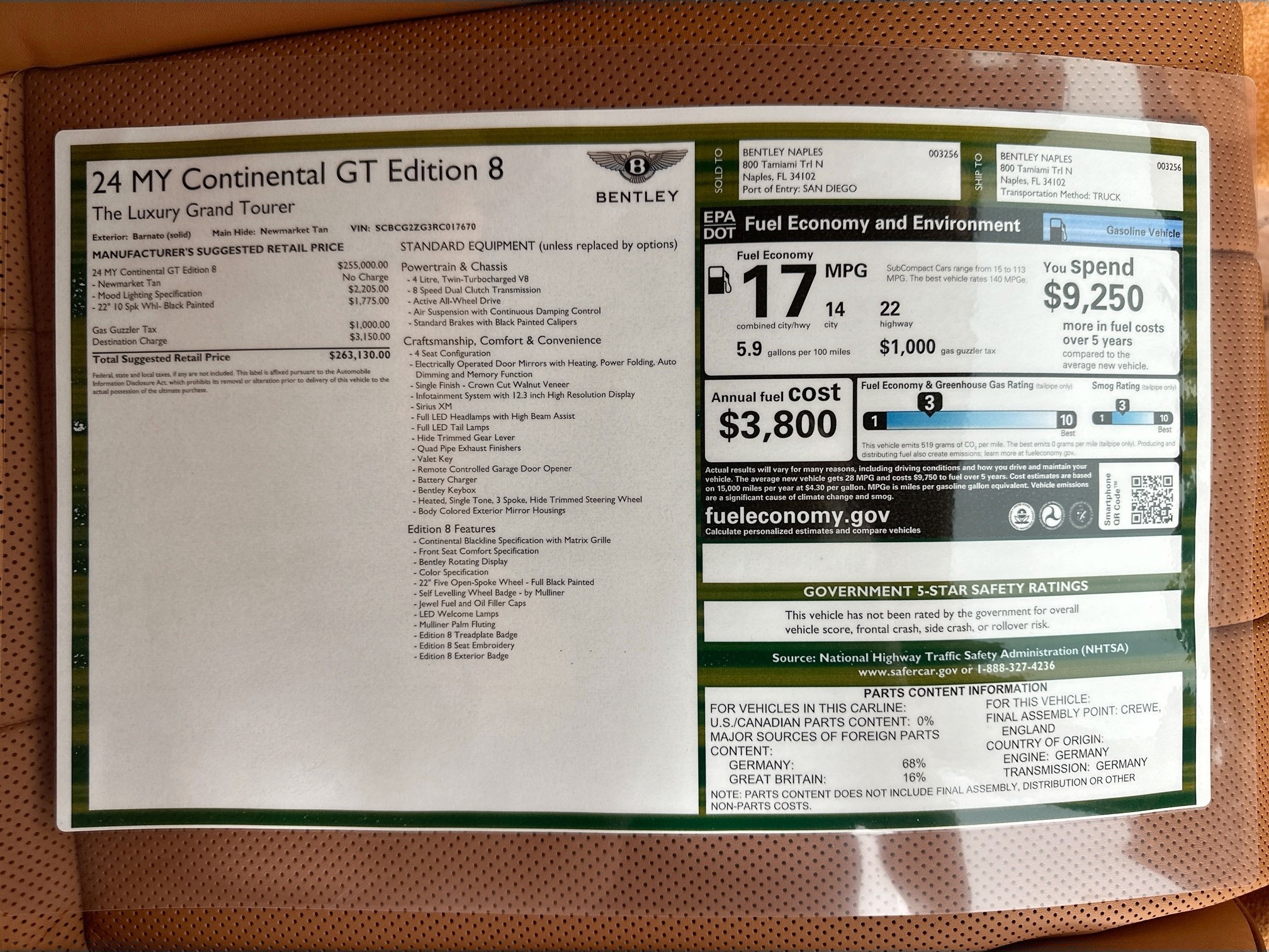 new 2024 Bentley Continental GT car