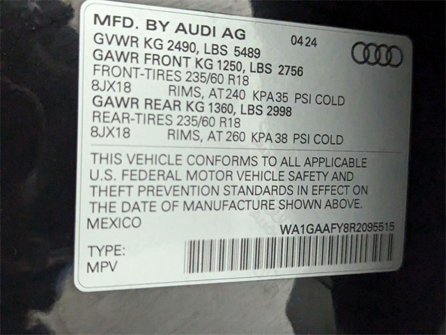 used 2024 Audi Q5 car, priced at $42,481