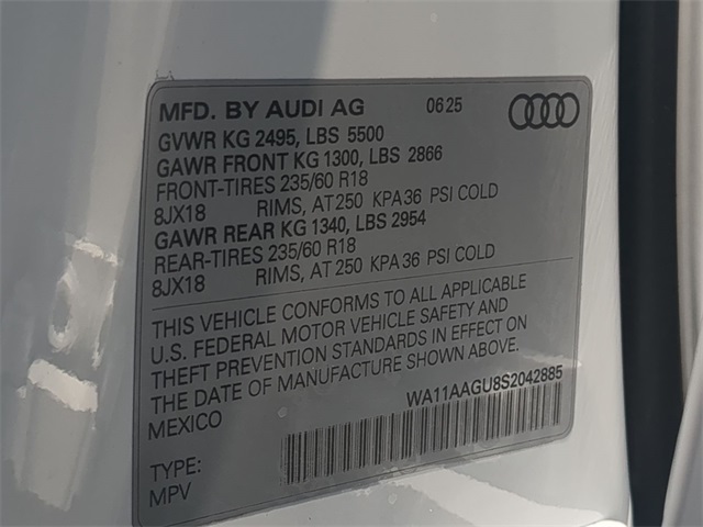 new 2025 Audi Q5 car, priced at $55,255