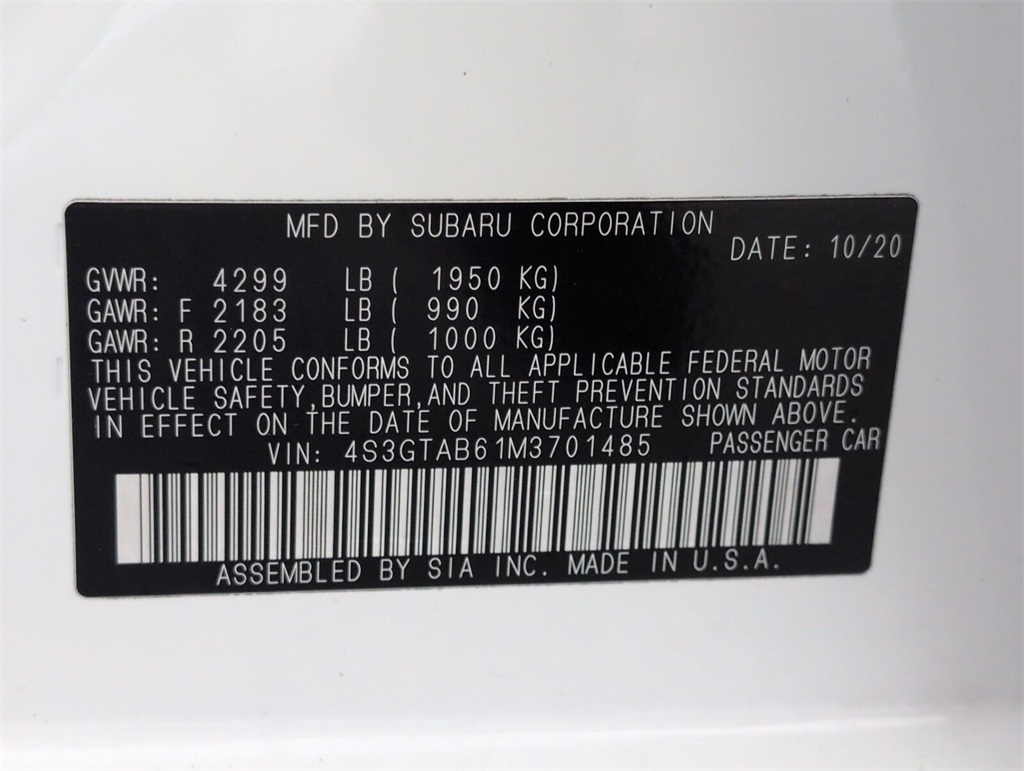 used 2021 Subaru Impreza car, priced at $17,000
