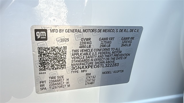 new 2026 Chevrolet Equinox car, priced at $32,940