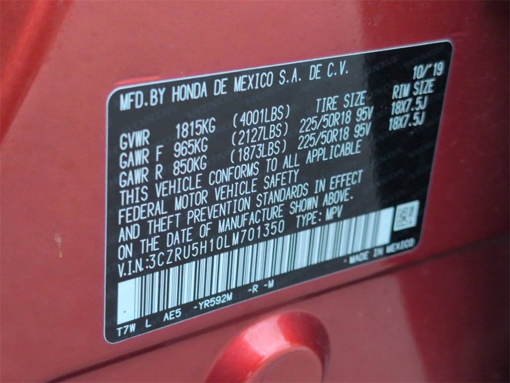 used 2020 Honda HR-V car, priced at $17,638