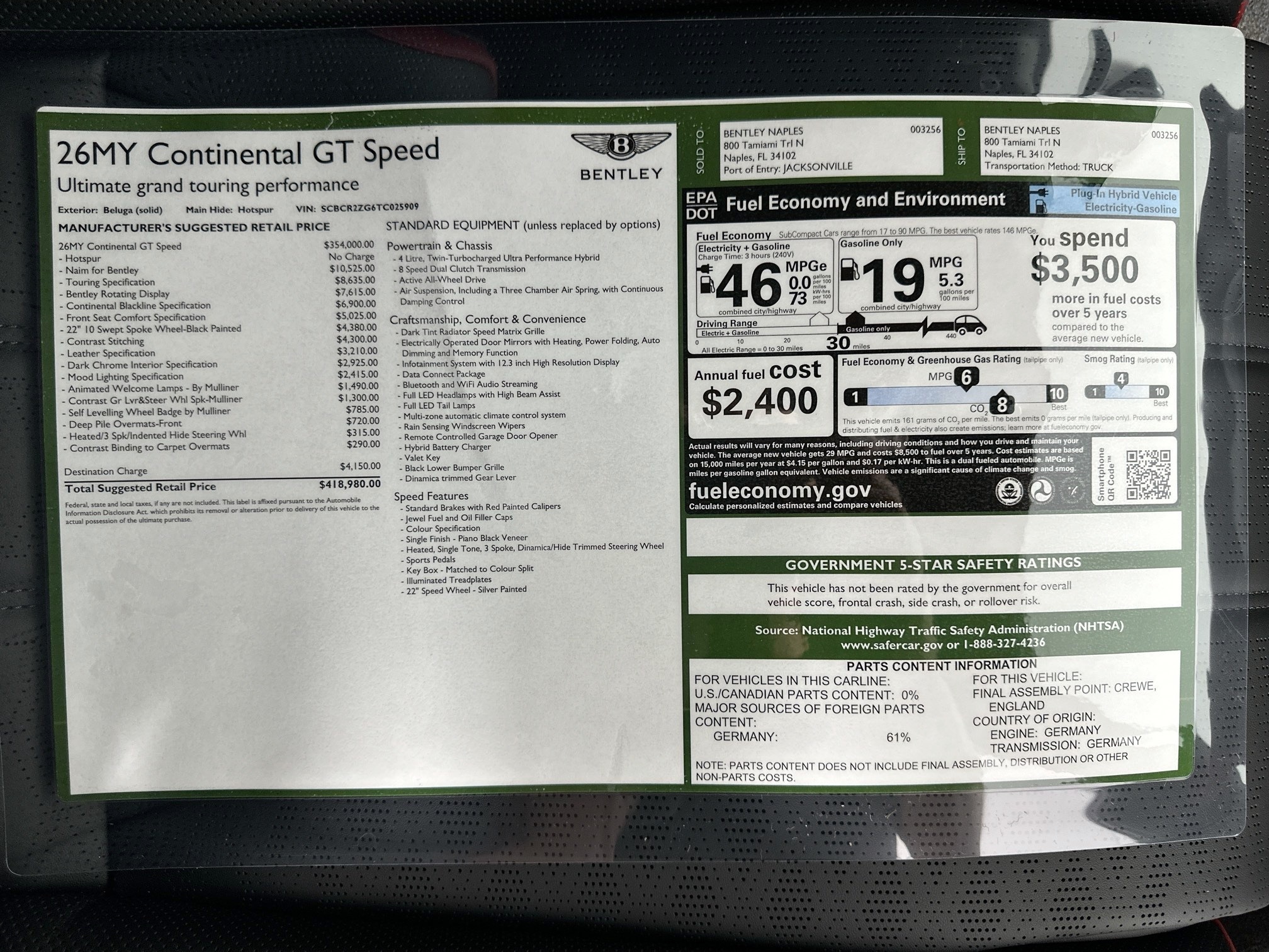 new 2026 Bentley Continental GT car