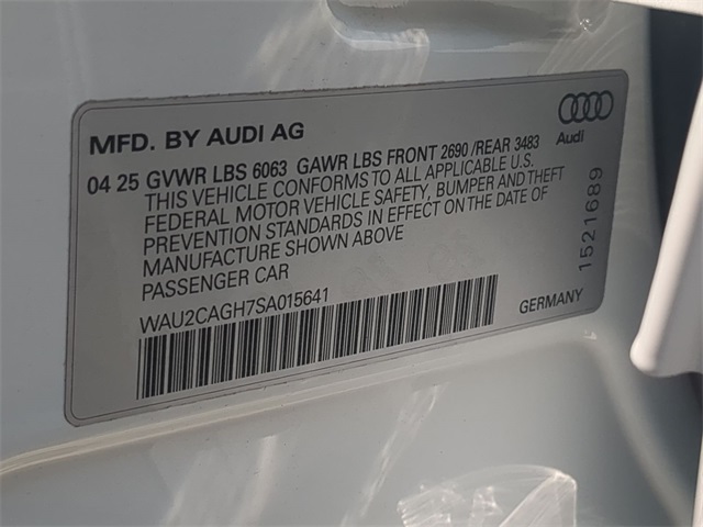 new 2025 Audi A6 car, priced at $72,335