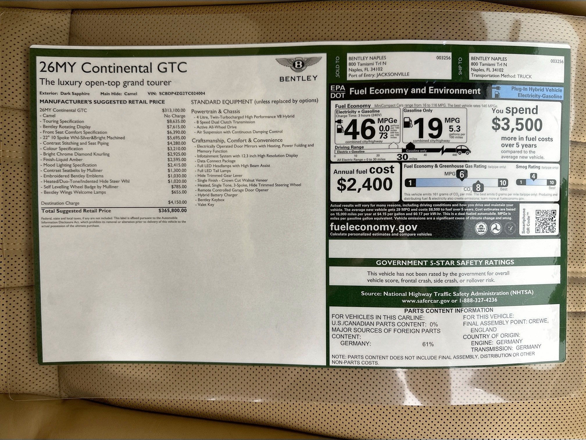 new 2026 Bentley Continental GTC car