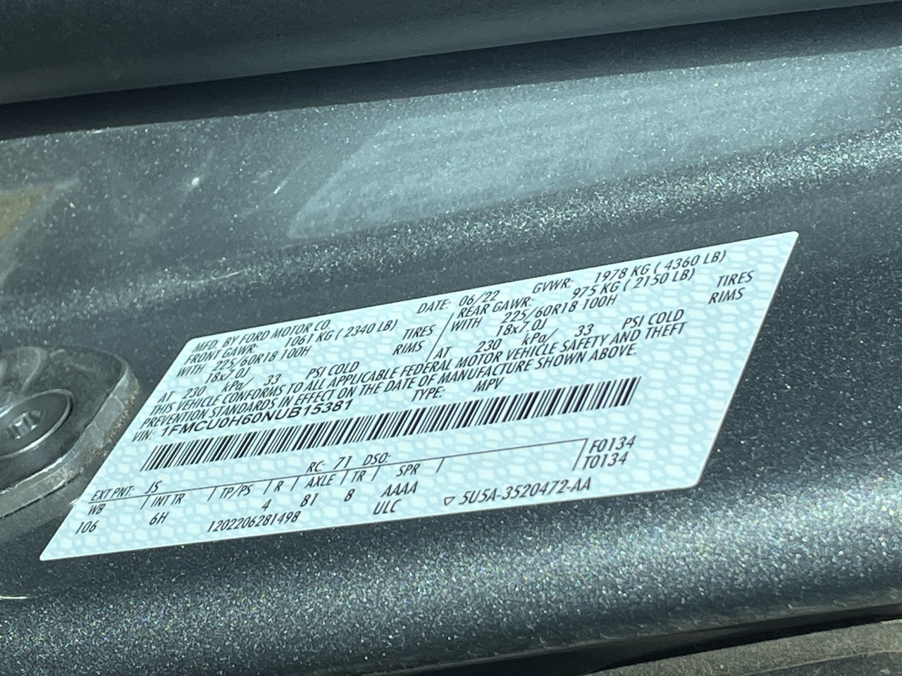used 2022 Ford Escape car, priced at $18,436
