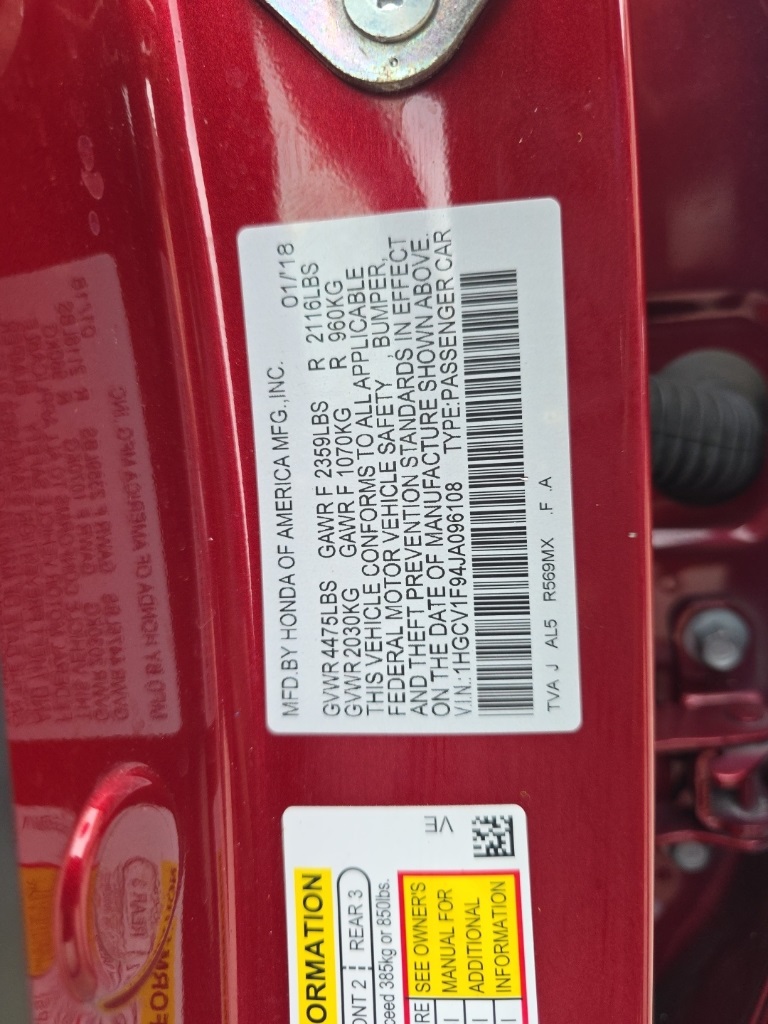used 2018 Honda Accord car, priced at $18,895