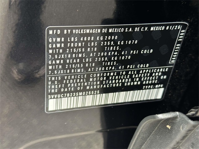 new 2025 Volkswagen Taos car, priced at $31,951