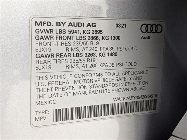 used 2021 Audi Q5 e car, priced at $35,481