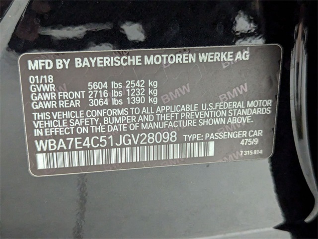 used 2018 BMW 7-Series car, priced at $24,731