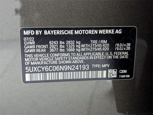 used 2022 BMW X6 car, priced at $54,531