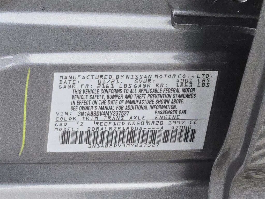 used 2021 Nissan Sentra car, priced at $14,998