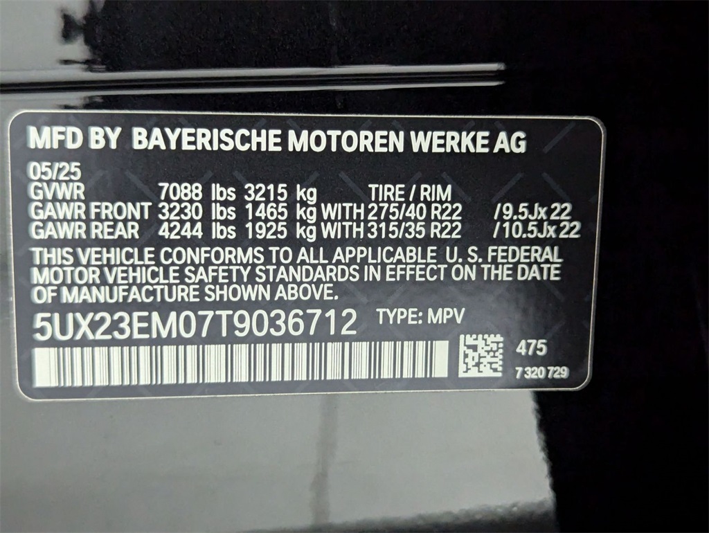 used 2026 BMW X7 car, priced at $96,080