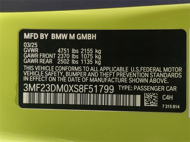 new 2025 BMW M2 car, priced at $78,575