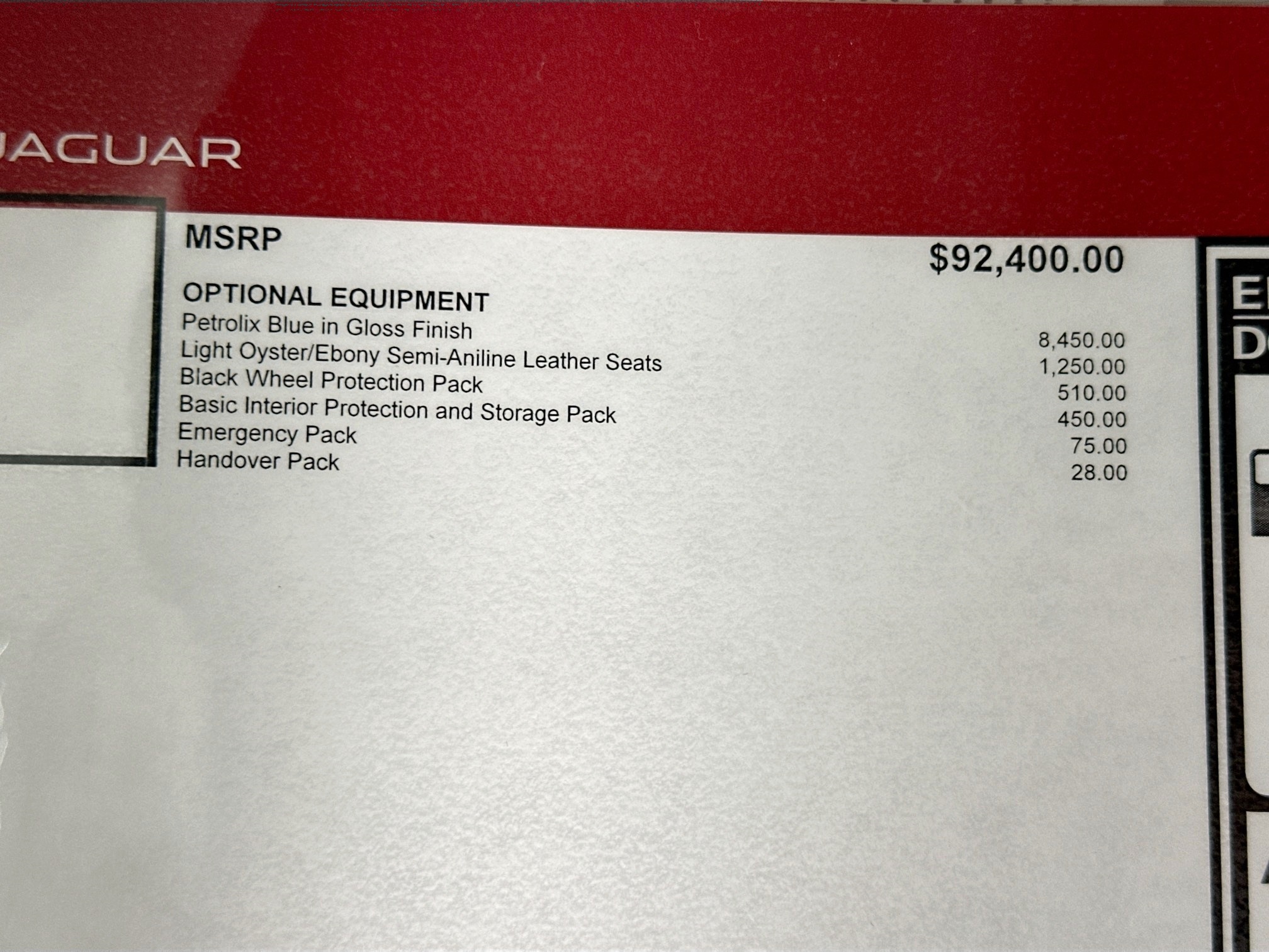 new 2026 Jaguar F-PACE car, priced at $104,538