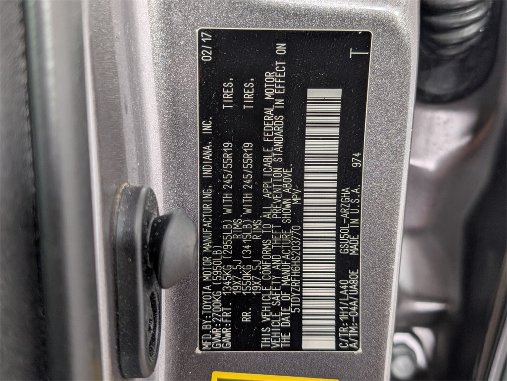 used 2017 Toyota Highlander car, priced at $19,000