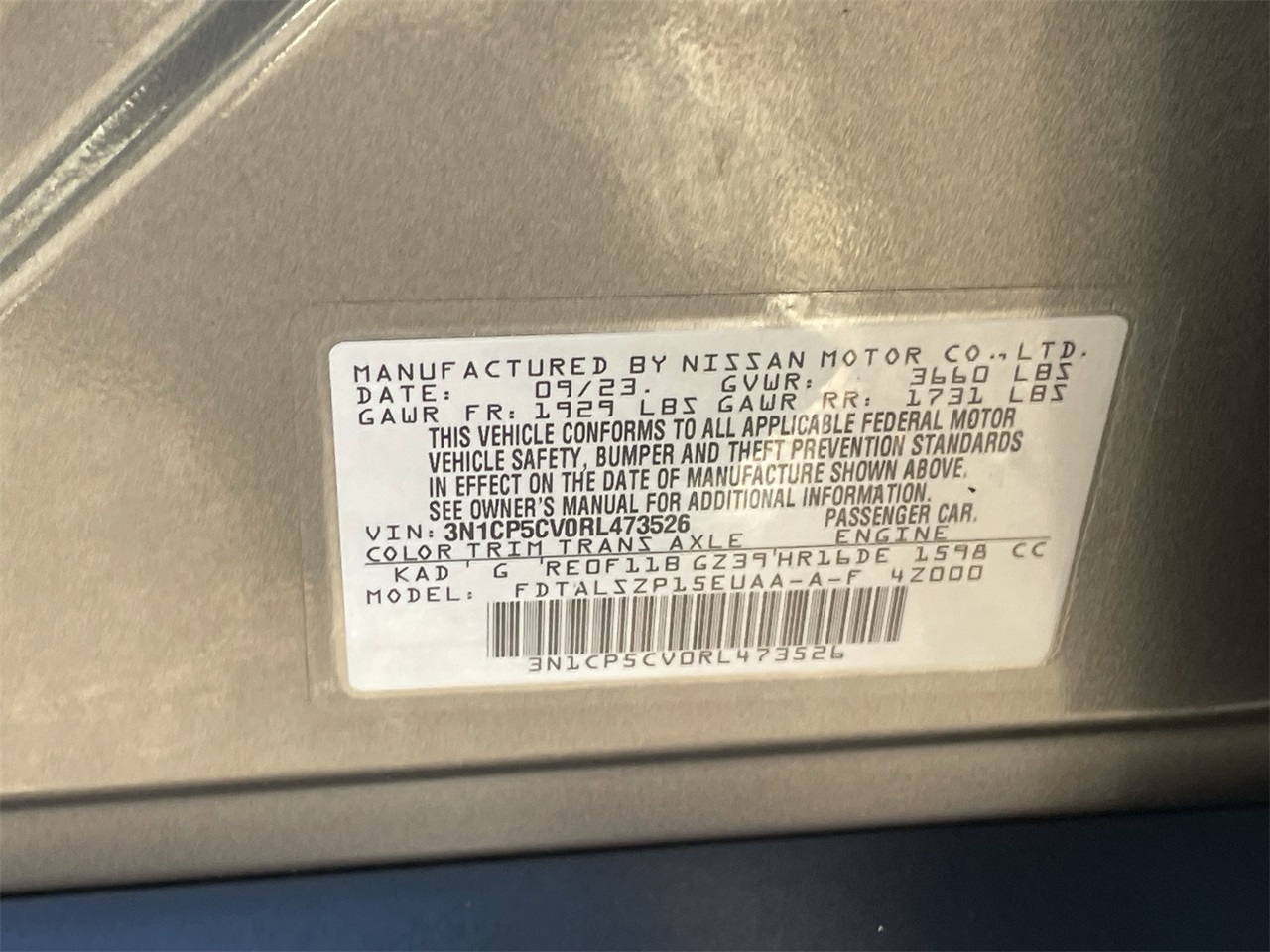 used 2024 Nissan Kicks car, priced at $15,496