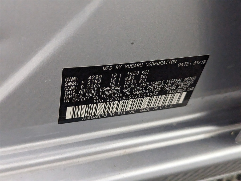 used 2018 Subaru Impreza car, priced at $18,500