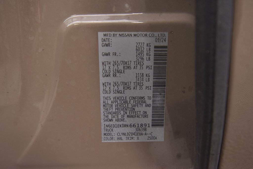 used 2024 Nissan Frontier car, priced at $38,000