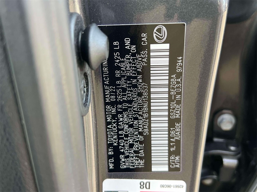 used 2022 Lexus ES car, priced at $37,995