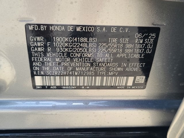 new 2026 Honda HR-V car, priced at $31,550
