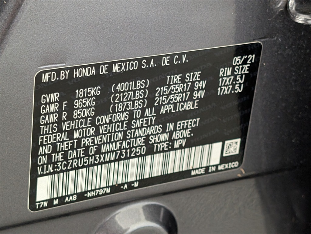 used 2021 Honda HR-V car, priced at $18,000
