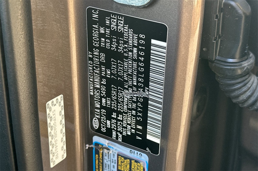 used 2020 Kia Sorento car, priced at $19,998