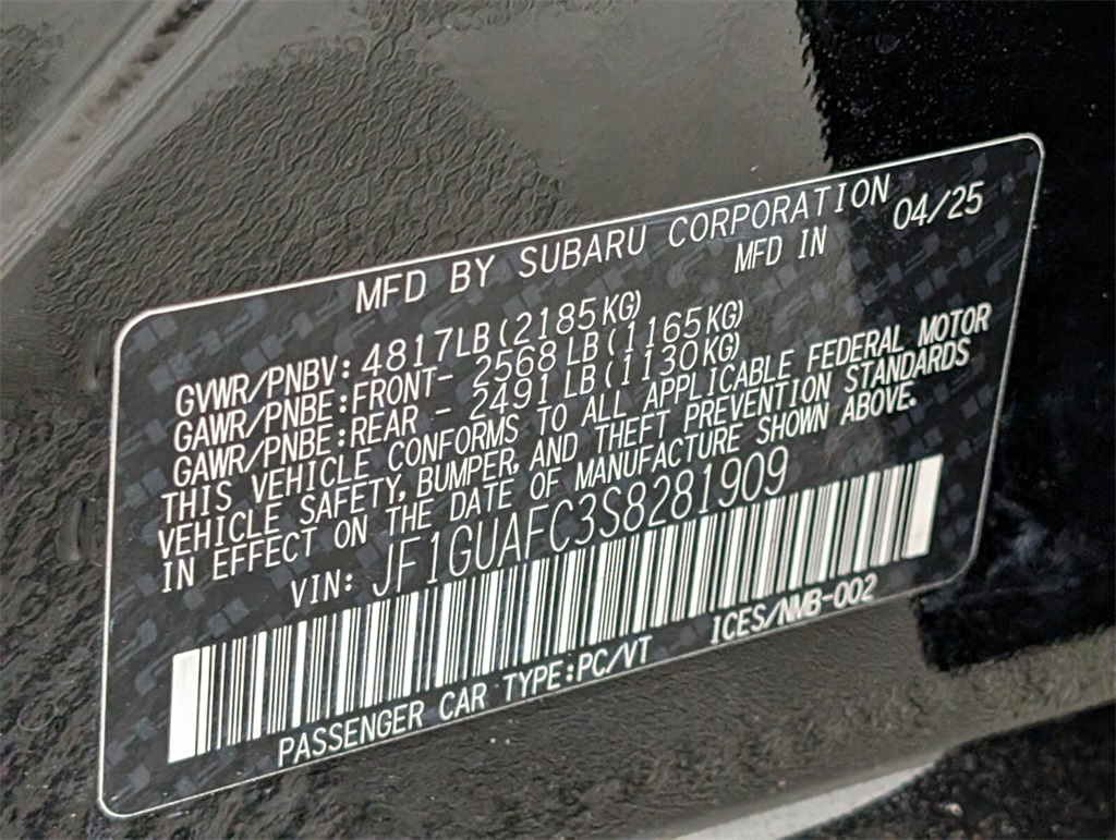 new 2025 Subaru Impreza car, priced at $30,423