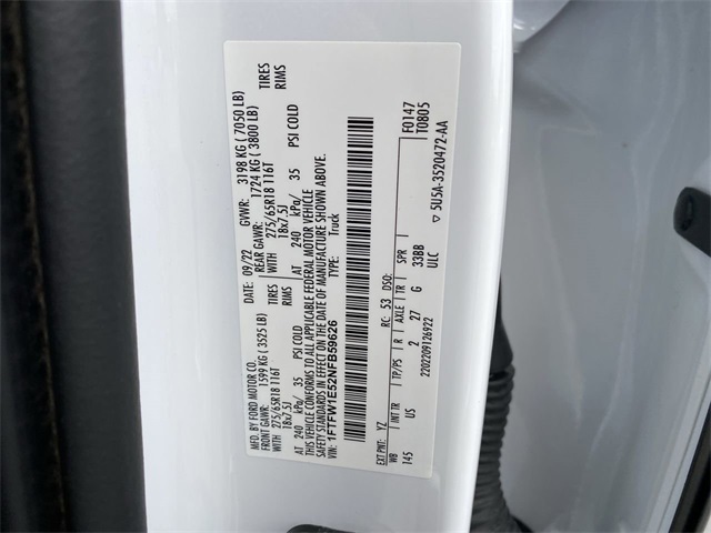 used 2022 Ford F-150 car, priced at $38,089