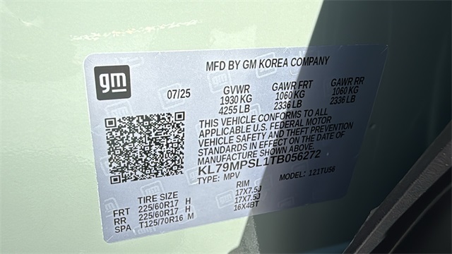 new 2026 Chevrolet TrailBlazer car, priced at $27,050
