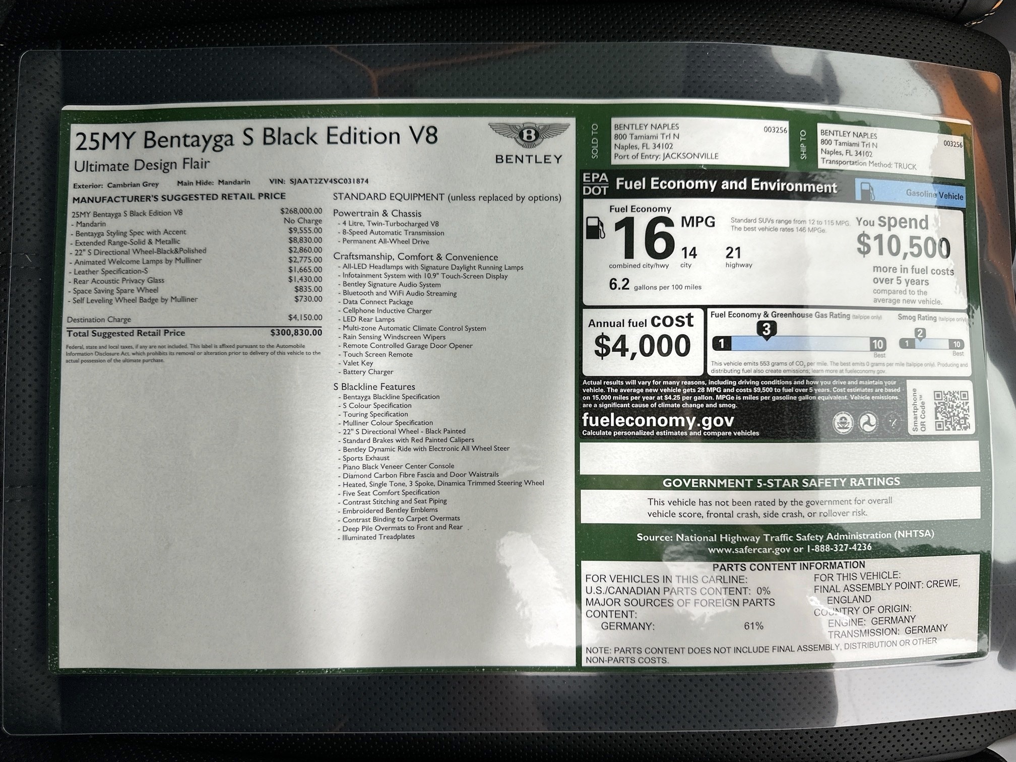 new 2025 Bentley Bentayga car