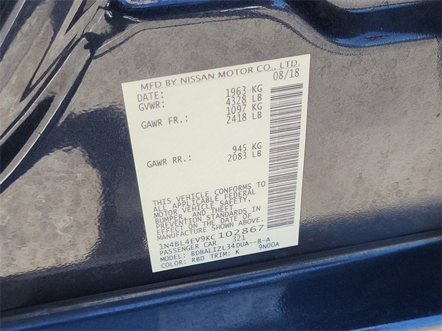 used 2019 Nissan Altima car, priced at $19,861